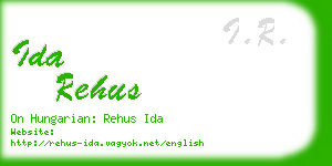 ida rehus business card